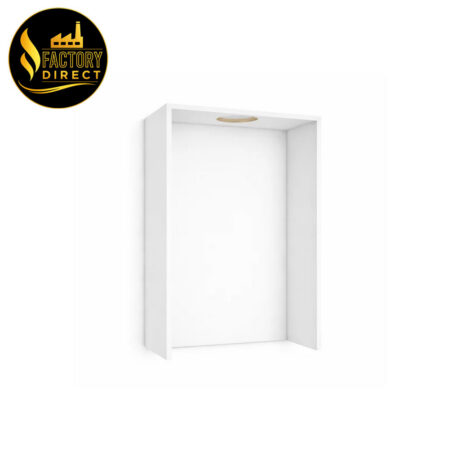 White rangehood cabinet for Melbourne kitchen cabinetry