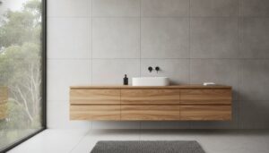 Warm Timber Vanities for Melbourne Bathroom Renovations