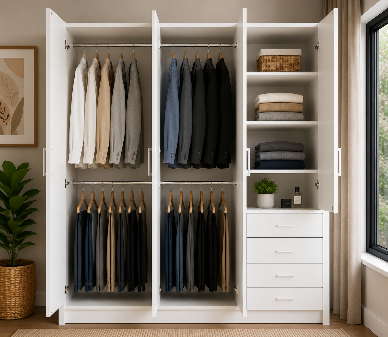 wardrobe-1800-right-side-drawers-full-cabinet-render-open wardrobe-1800-right-side-drawers-full-cabinet-render-open