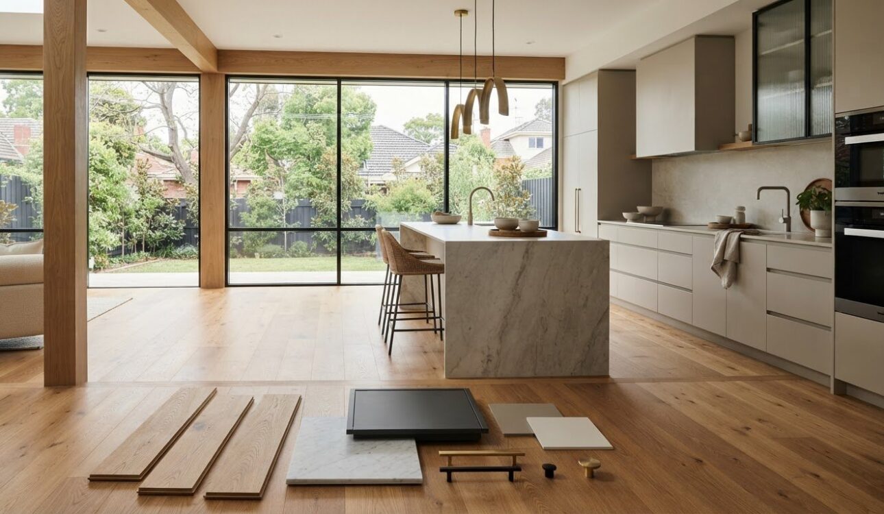 Warm Oak Flooring for Melbourne Kitchen Renovations