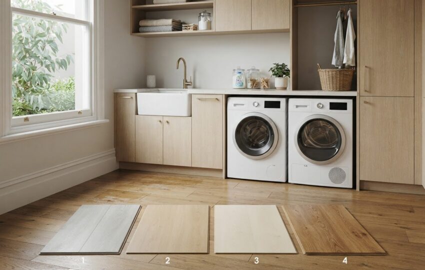 Laundry room flooring options compared: hybrid, vinyl, laminate and wood